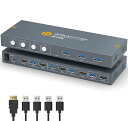 USB3.0KVMスイッチHDMI4入力1出力4台のPCコンピュータが1台のモニタを共有3つUSB3.0ハブ備えたKVMHDMI4IN1OUT4K@60Hz対応...