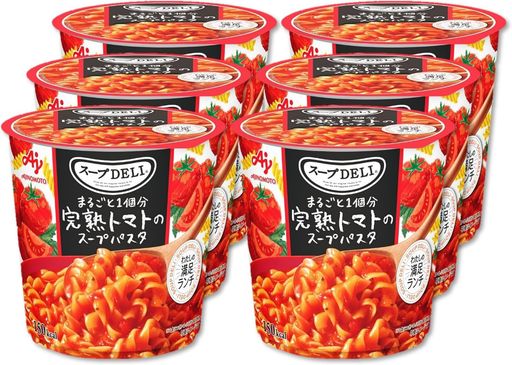 味の素スープDELIまるごと1個分完熟トマトのスープパスタ容器入6個セットスープデリ野菜スープ即席スープ備蓄