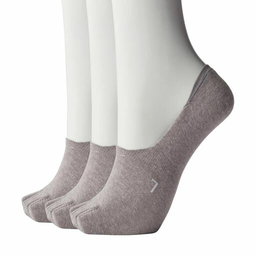 [グンゼ]靴下ソックス脱げないBODYWILDボディワイルドフットカバー5本指消臭LR左右判別深履き同色3足組メンズNewモデルグレ-