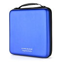 192枚収納DVD/CD対応ブルーレイディスクセミハードケースポータブルウォレット(Blue)