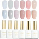 カラージェルEMIGOROジェルネイル6色セットセルフネイル初心者用シアーカラージェルネイル10ML/本UV・LED対応