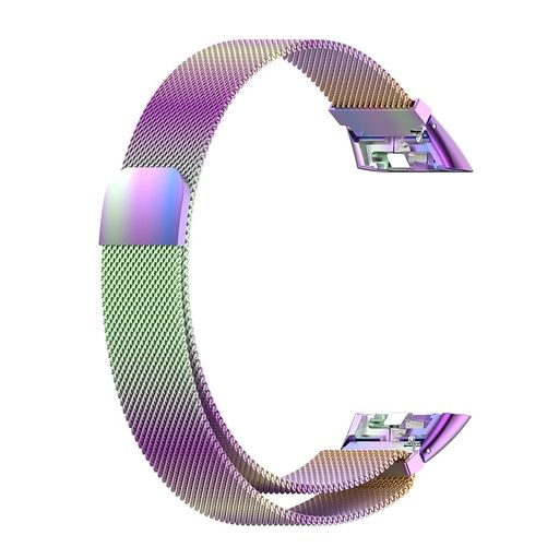 [SOOYEEH]HUAWEI用BAND6/HONORBAND6用ベルトファーウェイ用BAND6/HONORBAND6用交換バンドステンレス316製金屬ベルトミラネーゼループ接続口弾性片構造裝著簡単マグネットロック