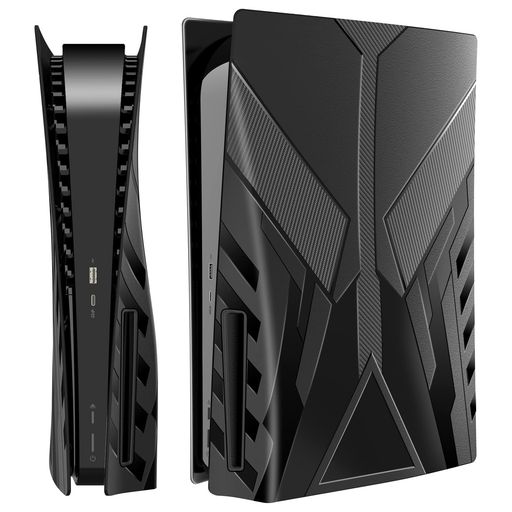 HEYSTOPPS5フェイスプレートPS5カバー本体交換用ケースディスク版用本体保護傷防止防塵ABS上質プラスチック製耐衝撃シェル保護カバー簡単取付バレンタインデープレゼントブラック