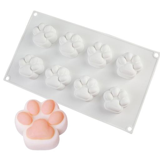 シリコン型猫の爪アロマセラピーキャンドルシリコン型耐熱性3D手作り石鹸型ケーキ型チョコレート型DIY猫の爪型家庭用(8連猫爪)