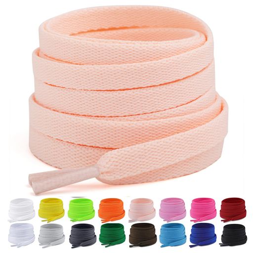 [Puzeam]靴紐スニーカー紐加厚で滑りにくく、緩みにくいの靴ひも8mm幅平紐ブーツ紐バッシュシューレー..