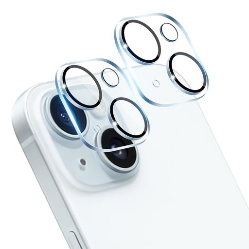 【2枚セット】対応iphone15/15plusカメラフィルム【日本旭硝子硬度9H】iphone15/iphone15Plus用レンズ..