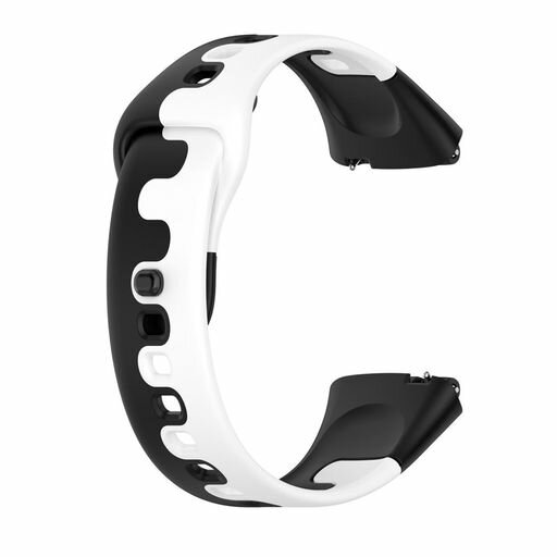 [SOOYEEH]Redmi用watch3lite/Redmi用watch3active用バンド交換ベルトシリコン製柔らかい超薄超軽量装着簡単スポーツ耐衝撃防汗10色可選男女兼用(ブラック+ホワイト)
