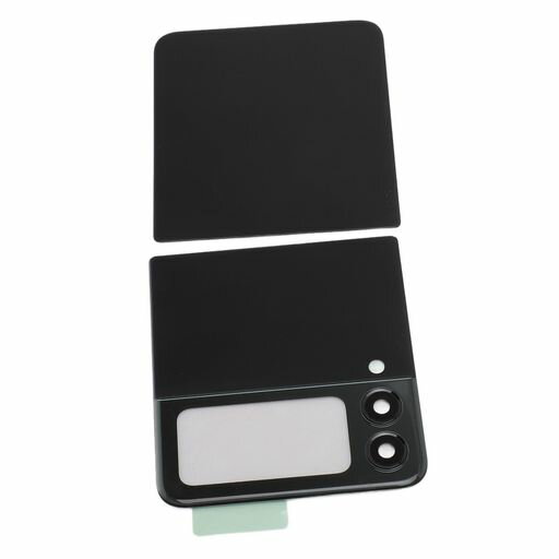 GALAXYZFLIP3バックガラス交換、バックバッテリーハウジングドアカバー、インストール済みテープカメラレンズツール付きGALAXYZFLIP3ZFLIP35GF711用(黒)