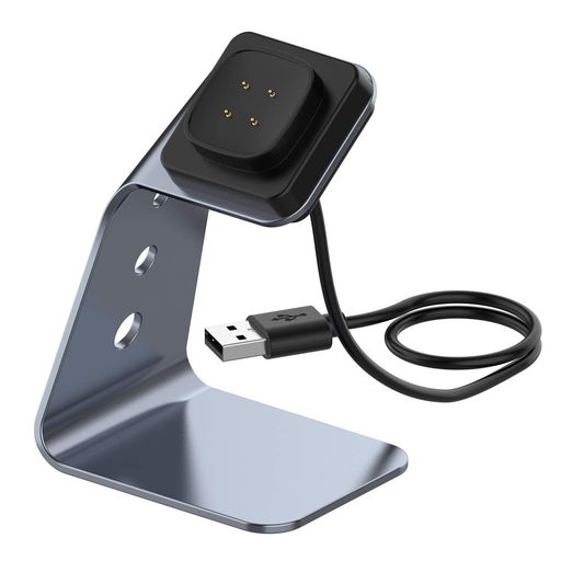 SOOYEEHFITBIT用VERSA4/VERSA3/SENSE2/SENSE用充電スタンド充電ドックチャージングケーブル充電ケーブル低発熱軽量小型持ち運び便利USB充電アルミ合金高耐久360°調整可能