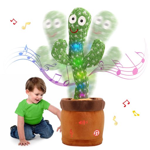 MIAODAMサボテンおもちゃ動く踊る喋るサボテン誕生日プレゼントダンシングサボテン子供の日クリスマスギフト飾りdancingcactustoy歌う声真似するも...