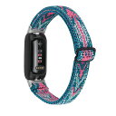 対応FITBITINSPIRE3交換スパンバンド交換ベルト男女共用調節便利多色選択弾力性花柄バンドニットバンド軽い通気編み物(37#)(2)