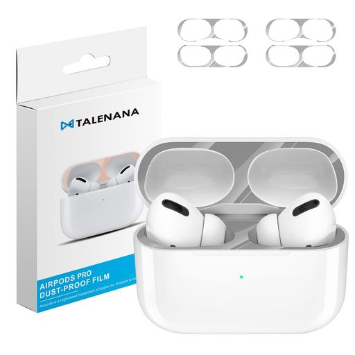 TALENANAAirPodsPro2用ダストガードアップルエアーポッズプロ2コーティングメタリックプレートホコリガード防塵カバー保護シール汚れ防止シール極薄イ...