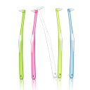 5本入歯ブラシ部分磨き奥歯用矯正用歯ブラシワンタフトブラシやわらかめ細い小さいヘッド歯間ブラシ入りやすい歯間清掃(ブルー/グリーン/イエロー/ピンク/ホワイト)(4)