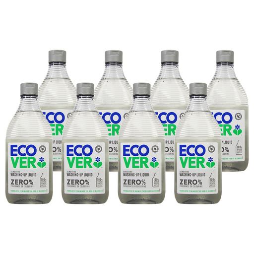 【まとめ買い】ECOVER(エコベール)エコベールゼロ食器用洗剤本体(無香料・無着色)450MLx8
