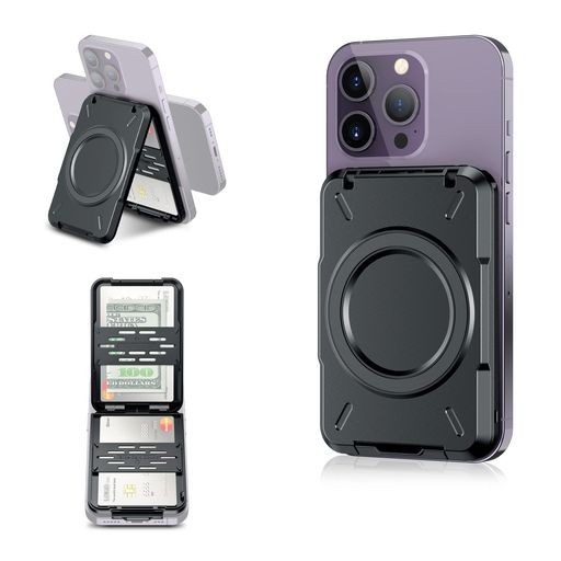 【スキミング防止】PROFEZZIONMAGSAFEスマホカードケーススマホスタンド【カード4枚カード入れ】MAGSAFE対応ウォレットマグセーフカードケースマグネットMAGSAFEケース&IPHONE16PRO