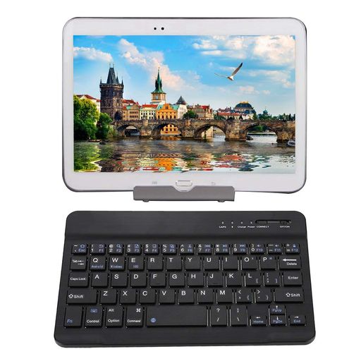 ワイヤレスキーボード、7〜8インチスリムライトアルミ合金BluetoothキーボードAndroidIOSWINブラック、シザーキーボード用