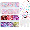 Snmzlcネイルパーツハートシークインデコパーツホログラム星月蝶3D黒白ピンクネイルアート春和風デコレーションスパンコールデザインデコアクセサリーJPD138...