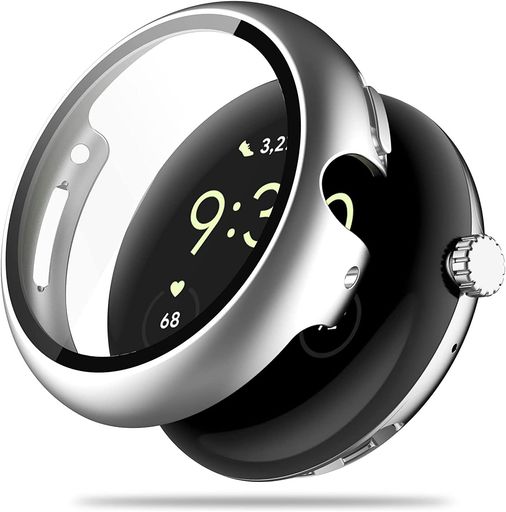 GOOGLEPIXELWATCH2/PIXELWATCH1用ケース保護ガラスフィルム一体型PC+TPE材質二重構造全面保護超薄型高耐久装着簡単耐衝撃対応GOOGLEPIXELWATCH2/1保護ケース高透過率