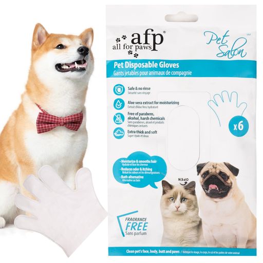 AllForPaws手袋型ウェットティッシュペット用ボディシート体拭きシート大判潤い厚手無香料舐めても安心..