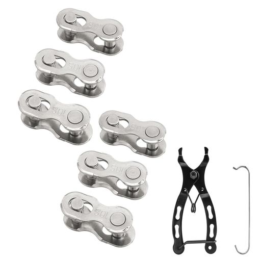 Wolfrideミッシングリンク自転車チェーンクイックリンク10速用取り外す工具付き再利用可能ジョイントチ..