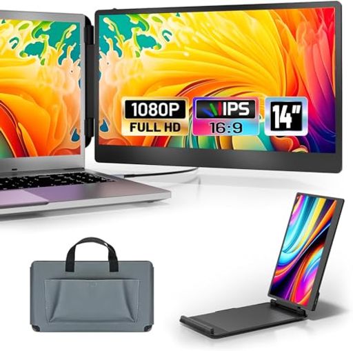14インチノートパソコン用モニターダブル画面デュアルディスプレイ120%sRGB78%NTSC超広色域FHD1080PIPS..