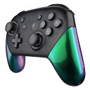 eXtremeRateスイッチプロコンに対応用交換左右ハンドルグリップ部分のケース、switchプロコントローラーに対応グロッシーDIYハンドグリップケース(switchプロコン本体ではありません)-グリー…(2)