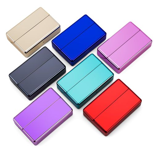 CASEGUIDERタバコケーステリアヒートスティックケースメッキタバコ弾箱シガレットケース煙草箱カートリッジケース衝突防止携帯用便利変形しづらく金属感艶あり(ブルー)