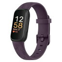 バンドforFitbitInspire3バンド交換バンド交換ベルト柔らかいシリコンバンド調節可能(Inspire/Inspirehrには非対応)(ダークバイオレット)