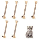 GOODCHI猫歯ぎしり棒天然木スティック麻縄肥満解消ストレス解消興奮した猫猫遊びおもちゃ歯のクリーニングスティック22CM6個セット