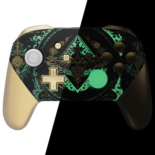 eXtremeRateフェースプレートバックプレートハンドルswitchプロコンに対応用、パターン柄スイッチプロコンに対応用DIY交換用グリップハウジングケースカバー-ブラック暗闇で光る eXtremeRateフェースプレートバックプレートハンドルswitchプロコンに対応用、パターン柄スイッチプロコンに対応用DIY交換用グリップハウジングケースカバー-ブラック暗闇で光る