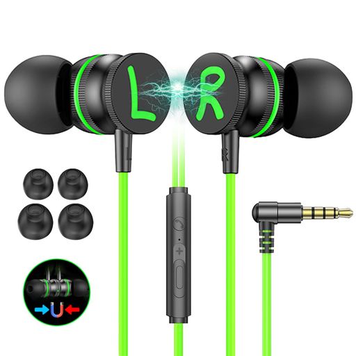 【2025新発品】ゲーミングイヤホンマイク付きイヤホン有線磁気吸着設計ゲームイヤホンハイレゾパソコン..