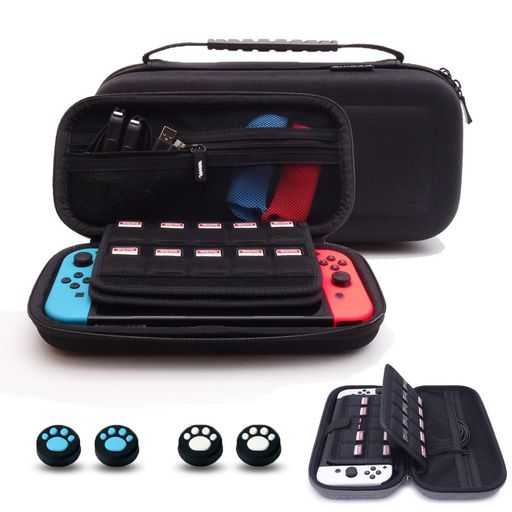 【SWITCH有機EL専用】SWITCH有機ELカバーNINTENDOSWITCHケーススイッチ収納ケースSWITCHOLED&SWITCH収納バッグ19枚ゲームカード収納可能全面保護耐衝撃防汚防水