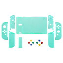EXTREMERATESWITCHに対応用カスタムDIY交換ケースシェル、クリア素材のSWITCHコンソールに対応用バックプレート、NSに対応用ジョイコンホルダーハンドルコントローラーハウジング、フルボタ…(2)