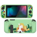 PlayVitalスイッチに対応する保護ケース、Switchに対応用ソフトTPUスリムケースカバーカラフルなABXYボタンキャップ付き【Rabbit&Girlバ...