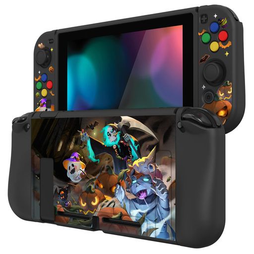 PlayVitalZealProtectNintendoSwitchに対応用ソフト保護シェル、switchに対応用フレキシブル保護カバー、スクリーン保護フィルム&サムグリップキャップ&ABXY方向ボタンキャップ付き【ハロウィーン… PlayVitalZealProtectNintendoSwitchに対応用ソフト保護シェル、switchに対応用フレキシブル保護カバー、スクリーン保護フィルム&サムグリップキャップ&ABXY方向ボタンキャップ付き【ハロウィーン…