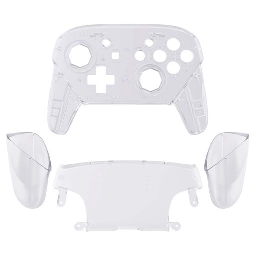 EXTREMERATEプロコンスイッチに対応用オクタゴナルゲートスティックデザインハウジングシェル、クリア素材のSWITCHプロコンに対応用プロコンケース、プロコンカスタムパー-本体は付属して…