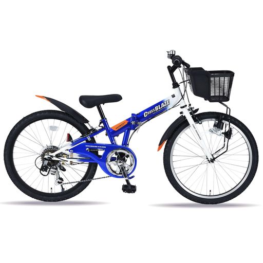 【2025NEWMODEL】MYPALLAS(マイパラス)折畳ジュニアMTB22インチ6段ギア子供用自転車ライトカギドロヨケ標準装備誕生日プレゼント贈り物キッズバイク自転車男の子MJ822Fブルー