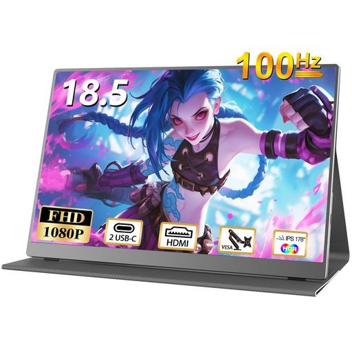 CUIUICモバイルモニター18.5インチ大画面ゲーミングモニターモバイルディスプレイ100HZ1920*1080FHDポータブルモニターIPS液晶パネル非光沢HDRモードUSBC/MINIHDMI内蔵スピーカー CUIUICモバイルモニター18.5インチ大画面ゲーミングモニターモバイルディスプレイ100HZ1920*1080FHDポータブルモニターIPS液晶パネル非光沢HDRモードUSBC/MINIHDMI内蔵スピーカー