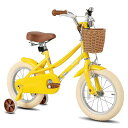 JOYSTAR子供用自転車12、14、16、18、20インチSTITCH前カゴベル補助輪付きキッズバイクバランス感覚お祝いプレゼントギフトかわいい女の子男の子ミ...