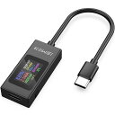 USB電圧電流チェッカーYEREADWTYPE-Cテスター電流双方向対応ケーブル付きUSBCテスター電流電圧温度通電時間容量インピーダンスなど多機能表示4-30V/0-6.5A急速充電対応できUSB電流計(0-6.5A)(2)