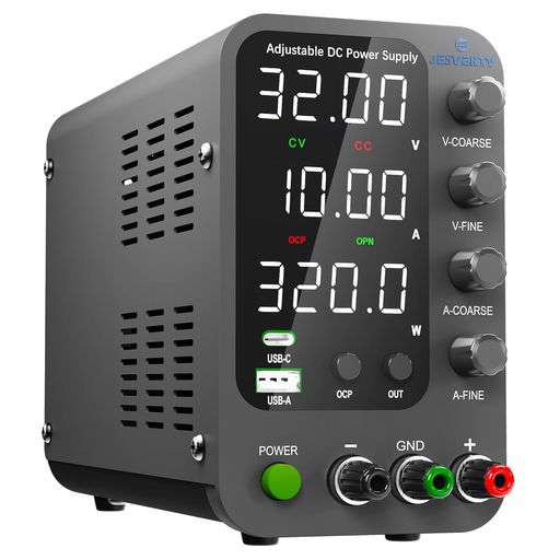 Jesverty直流安定化電源新型SPS-3010V(32V/10A)、0-32V0-10A電圧電流可変、スイッチング電源、20WUSBTy..