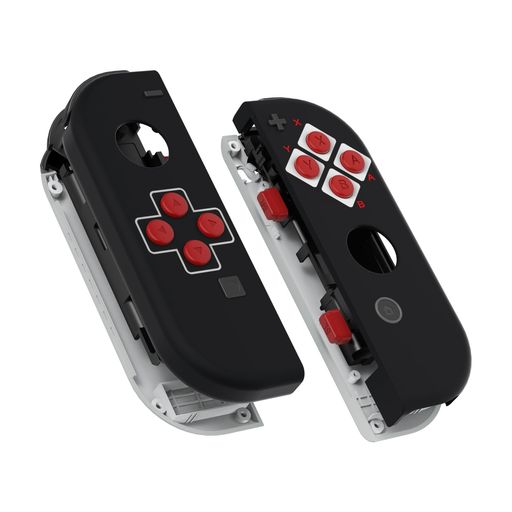 eXtremeRateジョイコンに対応用DIY交換ケース、switchjoyconとswitch有機elモデルに対応用ハンドヘルドコントローラーハウジングケース、フルセットボタン付き、スイッチジョイコン対応用交換…