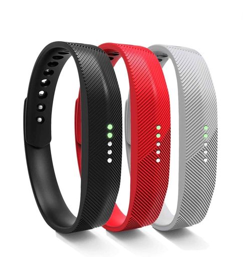TwaxlFitbitFlex2と互換性のある交換用ストラップFlex2スポーツクラシックフィットネスアクセサリーリストバンド用のシリコンシリコン交換フィットビットウォッチバンド(黒+赤+白)(2)