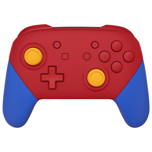 eXtremeRateフェースプレートバックプレートハンドルswitchプロコンに対応用、スイッチプロコンに対応用DIY交換用グリップハウジングケースカバー-パッションレッド&ブルー