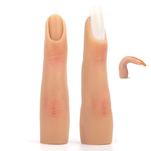 ネイルアート練習用ハンド、ネイル、シリコン製練習用フィンガーモデル、練習用ネイル、ネイルアートツ..