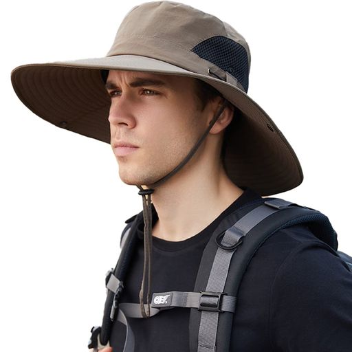 [LeafIn]メンズ帽子ハットフィッシングハットテンガロンハットサファリハット登山帽子釣り帽子つば広い..