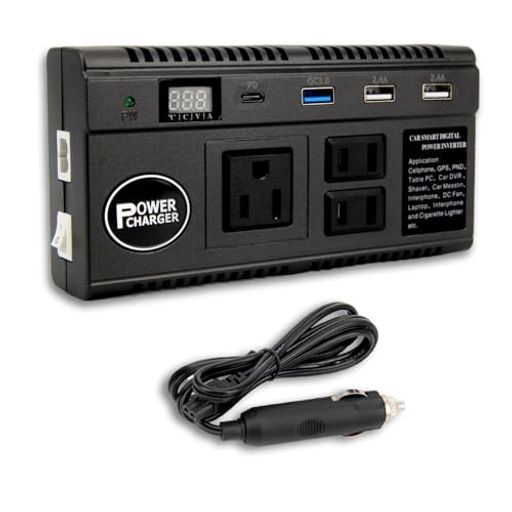 【急速充電】カーインバーター車載充電器120WDC12V24VをAC110Vに変換修正弦波カーチャージャー車コンセント12V車&24Vトラック対応アダプターACコンセント3口/2口x3USBポートx3PDポート