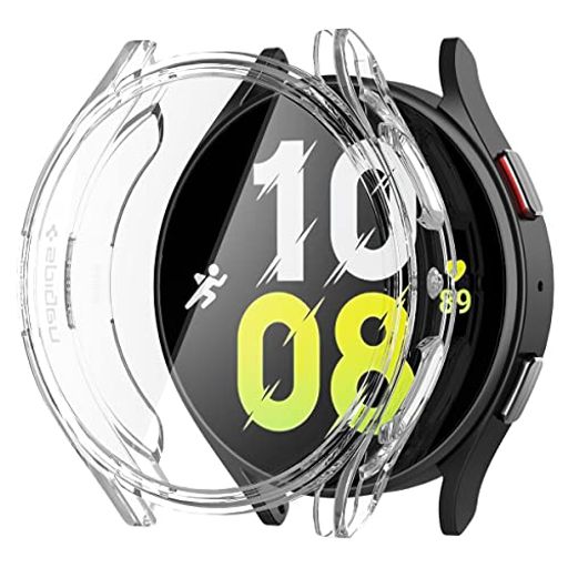 SPIGEN GALAXY WATCH 4 ケース 44MM 体組成測定 可能 全透明 全面 クリア 耐衝撃 画面 一体型 カバー 落下 衝撃 吸収 TPU PC 薄型 ウルトラ・ハイブリッド ACS03475 (クリスタル・クリア)