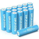 DELEIPOW 単3電池 充電式電池 充電式ニッケル水素電池 単3形16個セット 大容量3000MAH 约1200回循環使用可能 環境保護 電池...