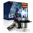 NOVSIGHTh4ledヘッドライトhilo切替6500k30W*2新基準車検対応高性能LEDチップ搭載ledh4バルブホワイト12V車用LEDランプファンレ...